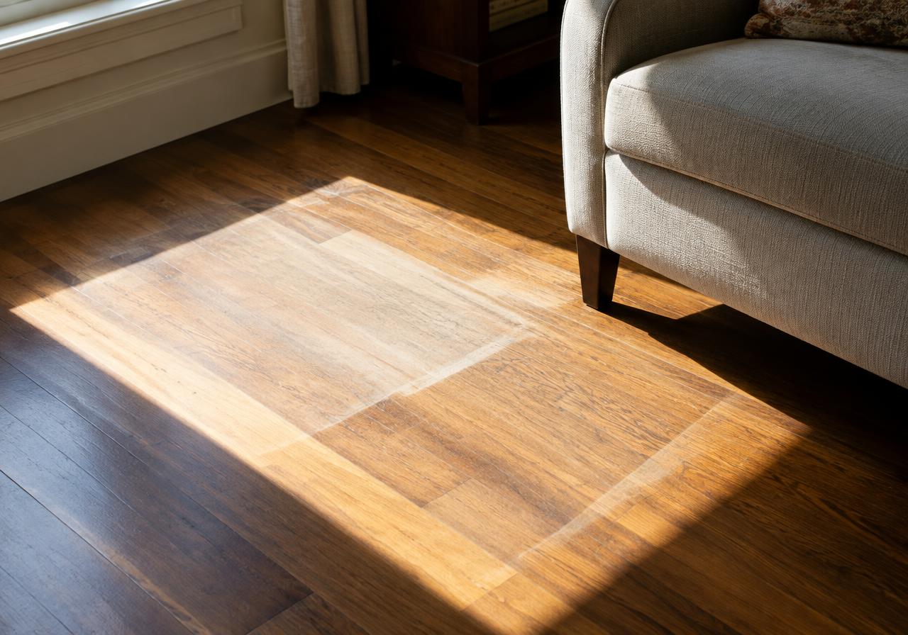 Plancher exposé au soleil
